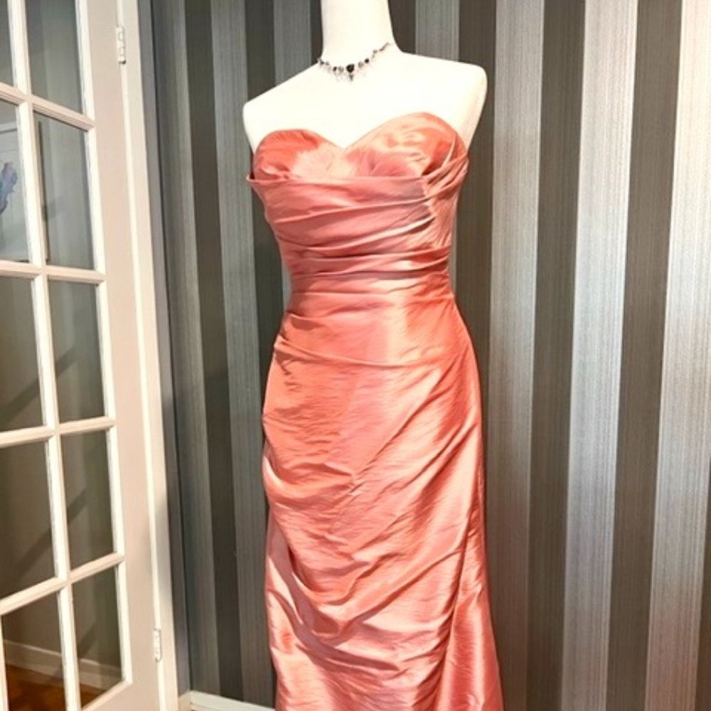 PRIVATE LABEL Occasion, blush pink satin gown, SIZE 8